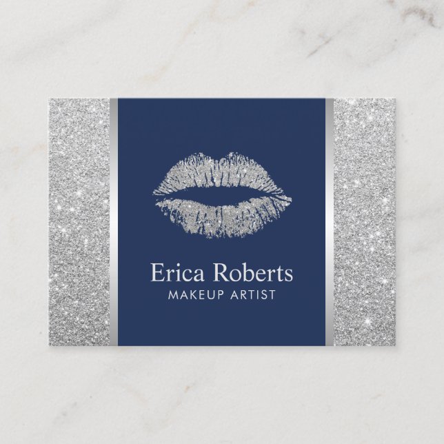 Silver Glitter Lips Makeup Artist Appointment (Front)