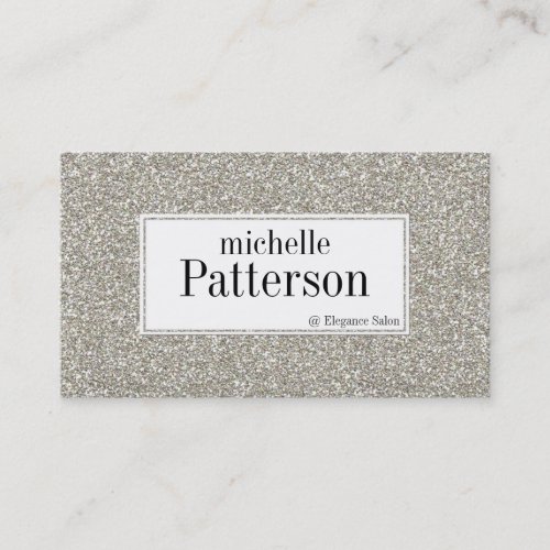 Silver Glitter Look Appointment Business Cards