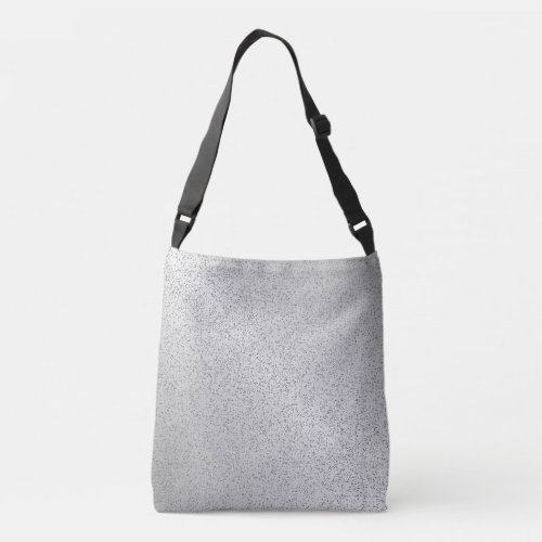 Silver Glitter Look Crossbody Bag