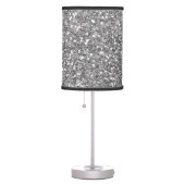 Silver Glitter look Sparkle Glam Sequin Table Lamp (Right)