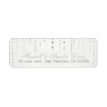 Silver Glitter Look Wedding Address Labels at Zazzle