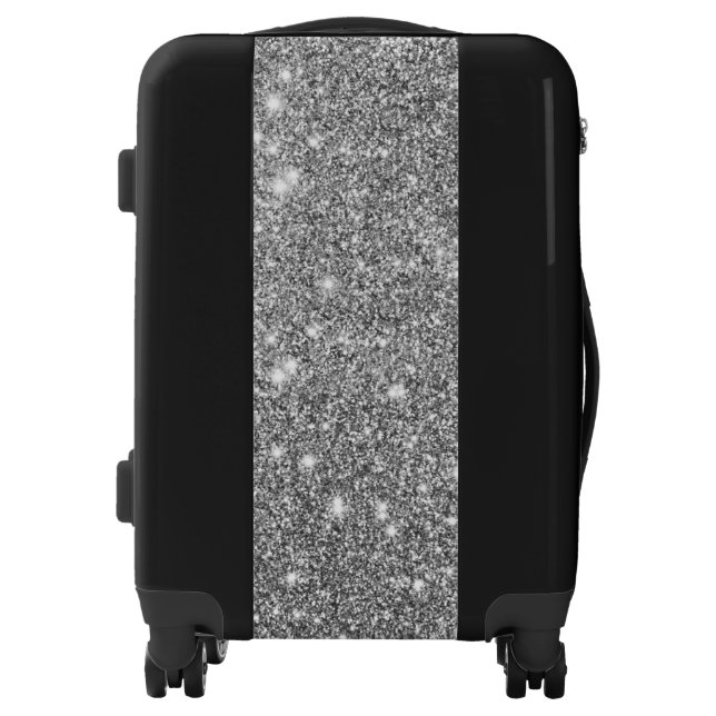 Silver Glitter Luggage (Front)