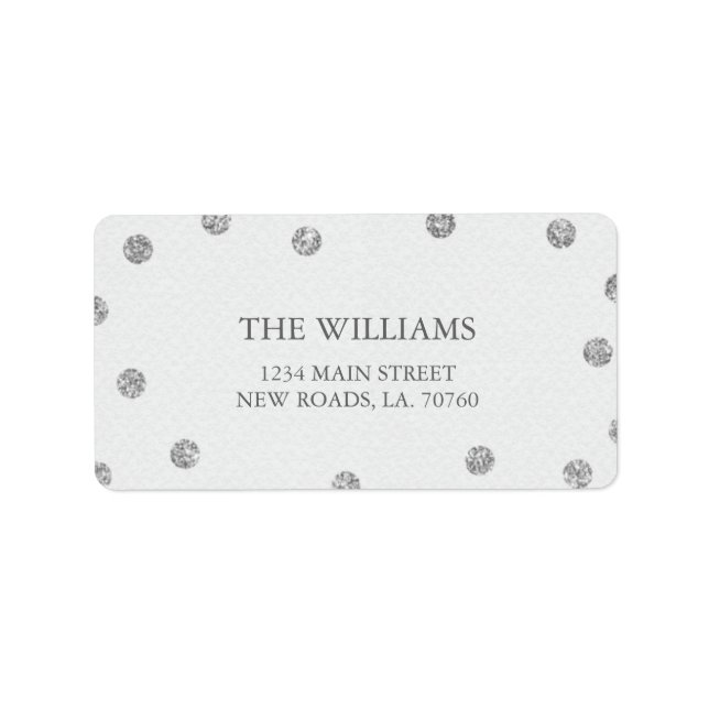 Silver Glitter Mailing Labels (Front)