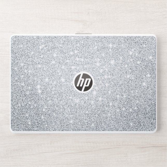 Silver Glitter Marbel HP Laptop skin 15t/15z (Front)