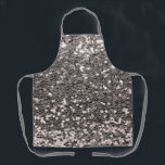 Silver Glitter Metallic Chic Bling Modern Apron<br><div class="desc">The perfect apron for the holiday season,  New Year’s Eve,  Christmas  The shiny silver festive faux glitter give this simple apron an elegant chic look.</div>