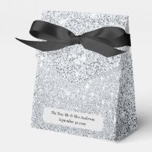 Silver Glitter Newlywed Wedding Thank You Gift