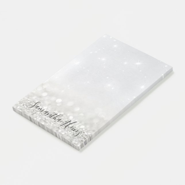 Silver Glitter notes (Angled)