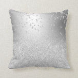 Silver glitter ombre metallic sparkles confetti throw pillow<br><div class="desc">Chic luxurious  silver glitter ombre metallic sparkles confetti .</div>