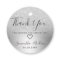 Silver glitter ombre metallic thank you wedding