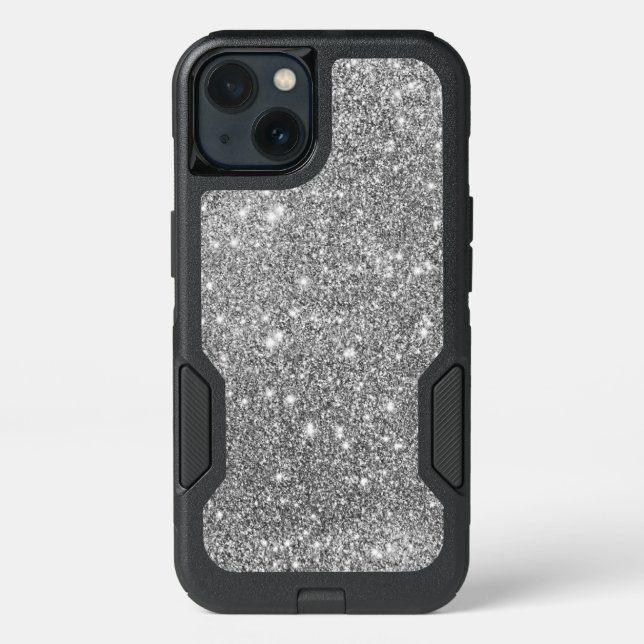Silver Glitter OtterBox Phone Case (Back)