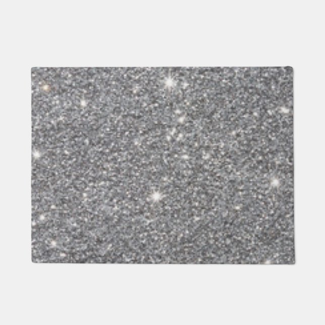 Silver Glitter Pattern Desgin Doormat (Front)