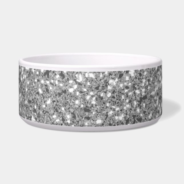 Silver Glitter Pattern Look-like Bowl (Front)
