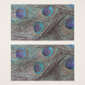 Silver glitter peacock feathers (Front & Back)