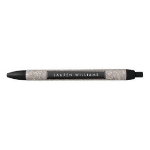 Silver Glitter Personalized Pen