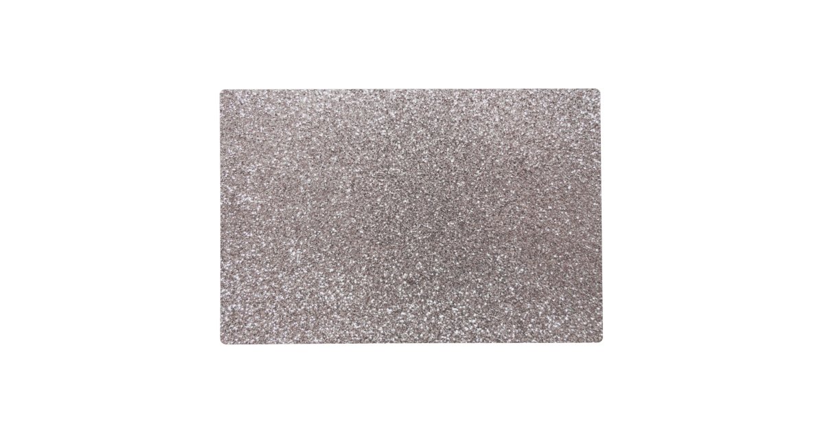 Silver glitter placemat Zazzle
