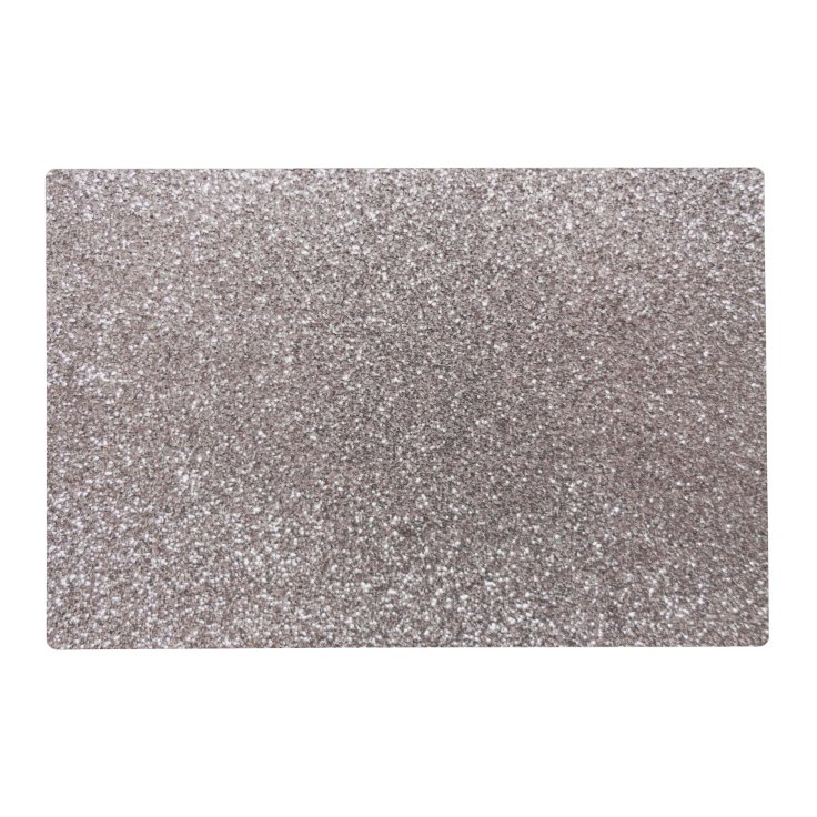 Silver glitter placemat Zazzle