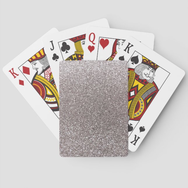Silver glitter poker cards (Back)