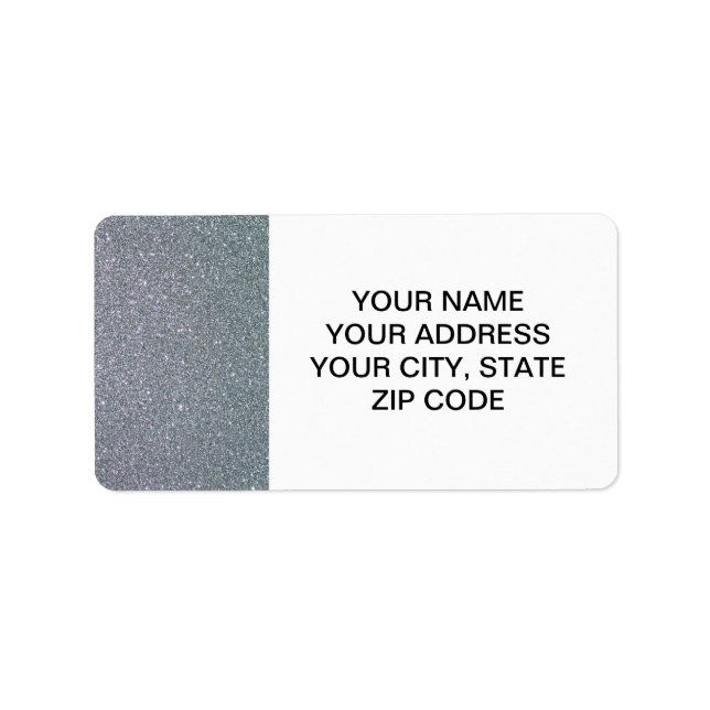 Silver Glitter Printed Label (Front)