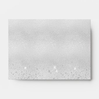 Silver glitter return address envelope | Zazzle