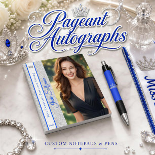 Silver Glitter Sash Autograph Notepad