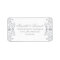 Silver Glitter Scrollwork Wedding Address