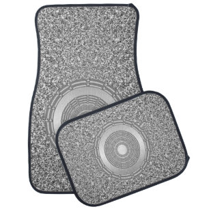 Silver Glitter Set of Car Mats
