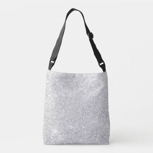Silver Glitter Shiny Sparkley Crossbody Bag