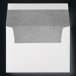 Silver Glitter Sparkle Fancy Glamour  - Lined Envelope<br><div class="desc">Silver Glitter Sparkle Fancy Glamour - Lined envelope Can be fully customized to suit your needs. © Gorjo Designs via Zazzle. // Looking for matching items? Other stationery from the set available in the ‘collections’ section of my store. // Need help customizing your design? Got other ideas? Feel free to...</div>