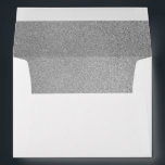 Silver Glitter Sparkle Fancy Glamour  - Lined Envelope<br><div class="desc">Silver Glitter Sparkle Fancy Glamour - Lined envelope Can be fully customized to suit your needs. © Gorjo Designs via Zazzle. // Looking for matching items? Other stationery from the set available in the ‘collections’ section of my store. // Need help customizing your design? Got other ideas? Feel free to...</div>