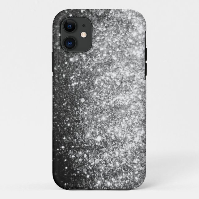 Silver GLitter Sparkle iPhone Case (Back)