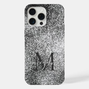 Silver Glitter Sparkle Shimmering Metallic Chic iPhone 15 Pro Max Case