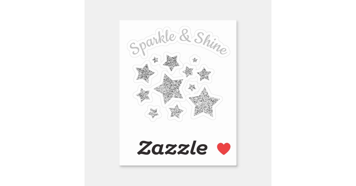 Sparkle and glitter Sticker, Zazzle