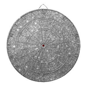 Silver Glitter Sparkles Dartboard