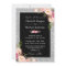 Silver Glitter Sparkles Floral Wedding Invitation