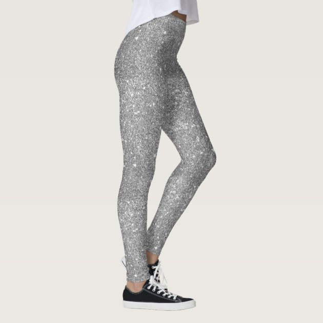 Terez Black & White Glitter Performance Leggings XS | eBay