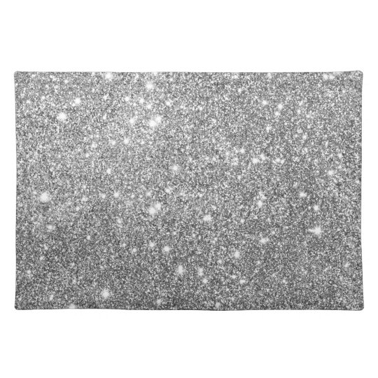 Silver Glitter Sparkles Placemat