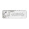 Silver glitter swirls + purple jewel address label