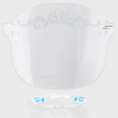 Silver Glitter Tiara Crown Headband Forehead Face Shield (Front w/Glasses)