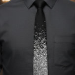 Silver Glitter Trendy Ombre Fading Neck Tie<br><div class="desc">This design was created through digital art. It may be personalized by clicking the customize button and add text, images, or delete images to customize. Glitter is simulated. Contact me at colorflowcreations@gmail.com if you with to have this design on another product. See more of my creations or follow me at...</div>