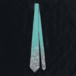 Silver Glitter Trendy Ombre Fading Neck Tie<br><div class="desc">This design was created through digital art. It may be personalized by clicking the customize button and add text, images, or delete images to customize. Contact me at colorflowcreations@gmail.com if you with to have this design on another product. Purchase my original abstract acrylic painting for sale at www.etsy.com/shop/colorflowart. See more...</div>