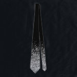 Silver Glitter Trendy Ombre Fading Neck Tie<br><div class="desc">This design was created through digital art. It may be personalized by clicking the customize button and add text, images, or delete images to customize. Glitter is simulated. Contact me at colorflowcreations@gmail.com if you with to have this design on another product. See more of my creations or follow me at...</div>