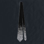 Silver Glitter Trendy Ombre Fading Neck Tie<br><div class="desc">This design was created through digital art. It may be personalized by clicking the customize button and add text, images, or delete images to customize. Glitter is simulated. Contact me at colorflowcreations@gmail.com if you with to have this design on another product. See more of my creations or follow me at...</div>