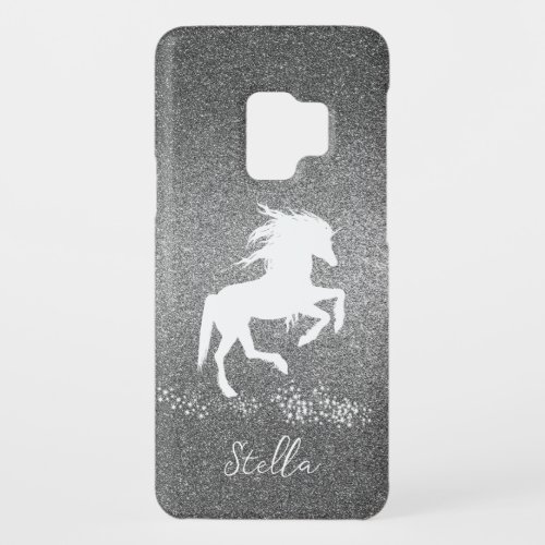 Silver Glitter Unicorn Case_Mate Samsung Galaxy S9 Case