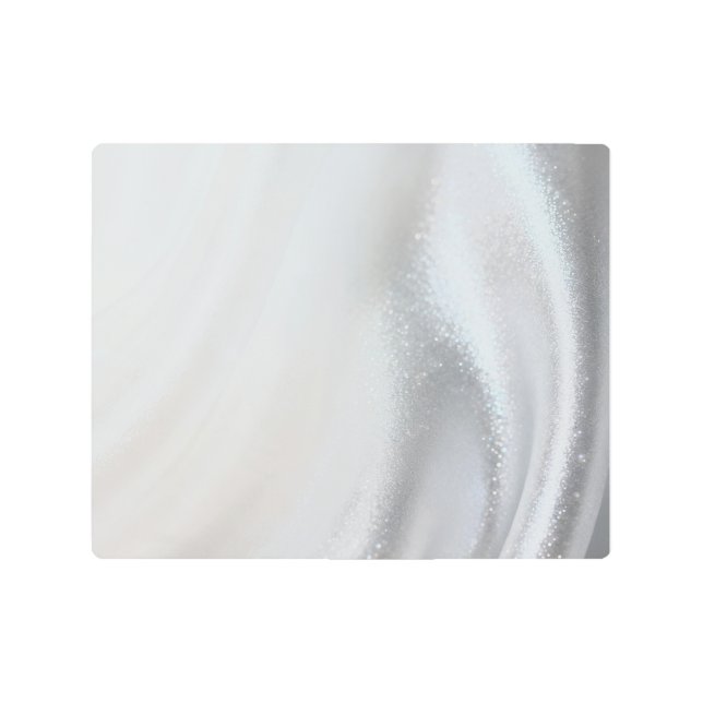 Silver Glitter Waves Metal Wall Art (Front)