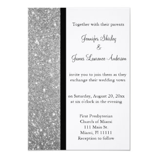 Black White Silver Invitations & Announcements | Zazzle