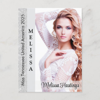 Silver Glitz Pageant Autograph Photo Card