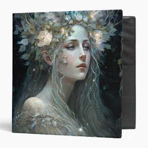 Silver Goddess Fantasy Art 3 Ring Binder