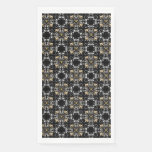 Silver, Gold, and Black Hollywood Regency Pattern Paper Guest Towels