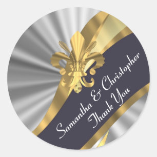 Silver, gold and black wedding seal