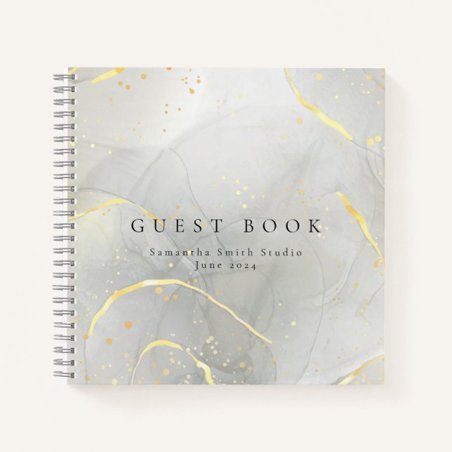 Silver Gold Artist Guest Book for Art Show (Front)